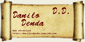 Danilo Denda vizit kartica